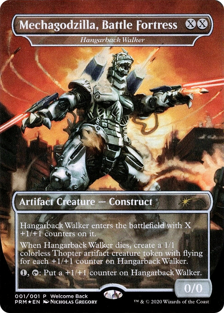 Mechagodzilla, Battle Fortress - Hangarback Walker (Welcome Back Promo) (UMP-001) - Love Your LGS 2020 / Mechagodzilla, Battle Fortress (Borderless) Foil