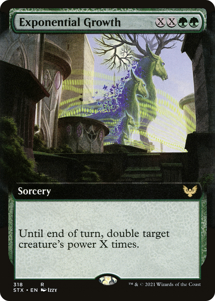 Exponential Growth (Extended Art) (STX-318) - Strixhaven: School of Mages: (Extended Art) Foil
