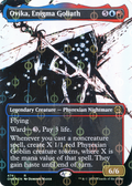 Ovika, Enigma Goliath (Showcase) (Step-and-Compleat Foil) (ONE-474) - Phyrexia: All Will Be One: (Showcase) (Borderless) Foil