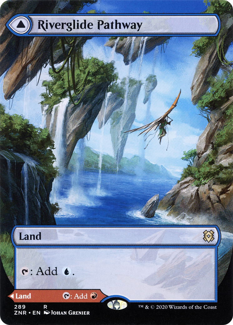 Riverglide Pathway (Borderless) (ZNR-289) - Zendikar Rising: (Showcase)