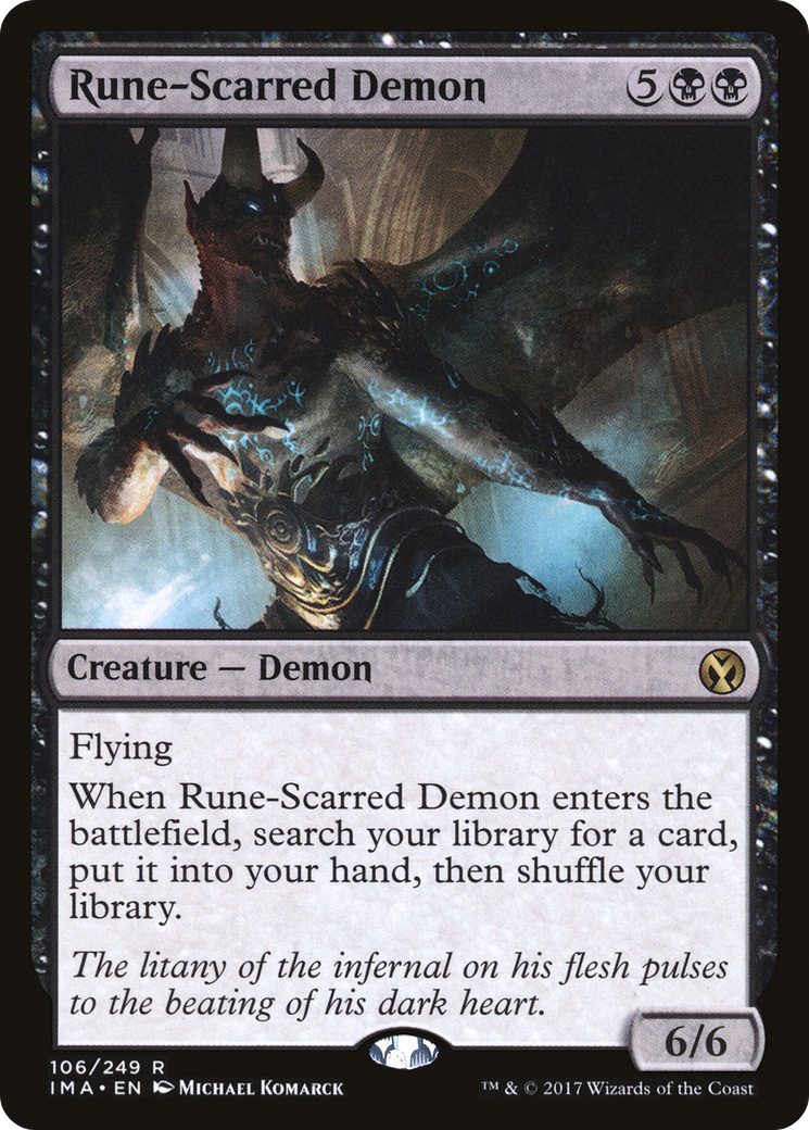 Rune-Scarred Demon (IMA-106) - Iconic Masters Foil