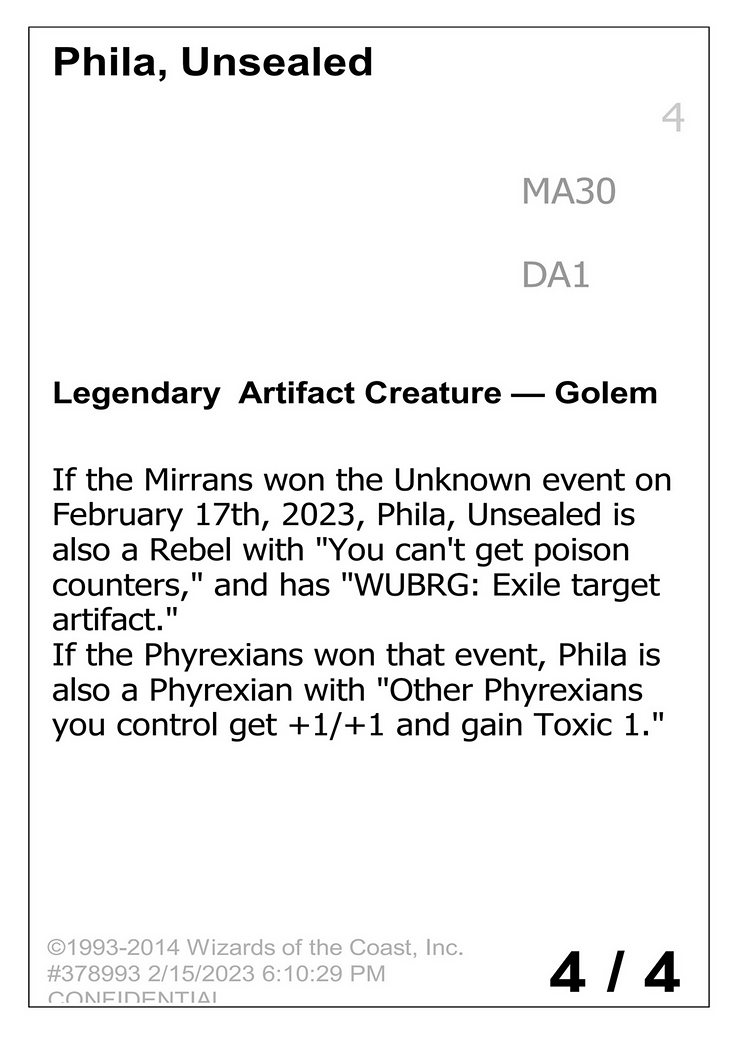 Phila, Unsealed (UNK-) - Unknown Event