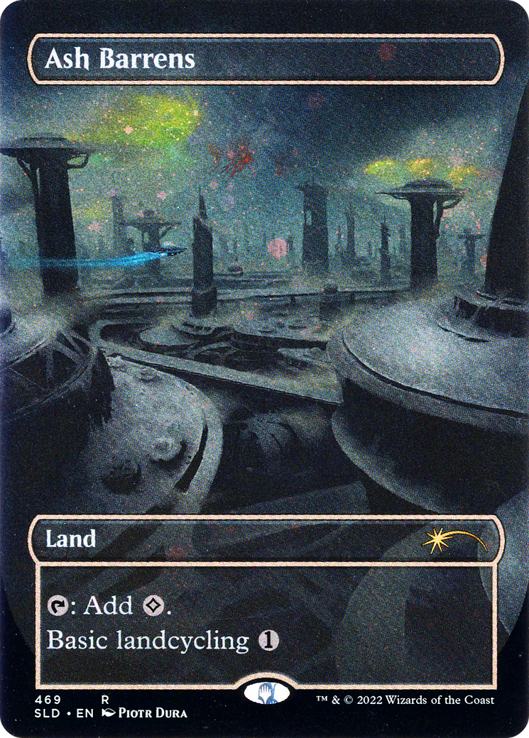 Ash Barrens (Borderless) (Galaxy Foil) (SLD-469) - Secret Lair Drop Foil