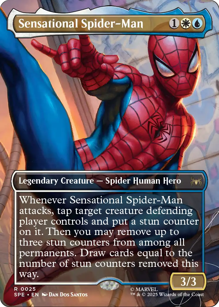 Sensational Spider-Man (Borderless) (SPE-025) - Marvel's Spider-Man: Eternal-Legal Foil
