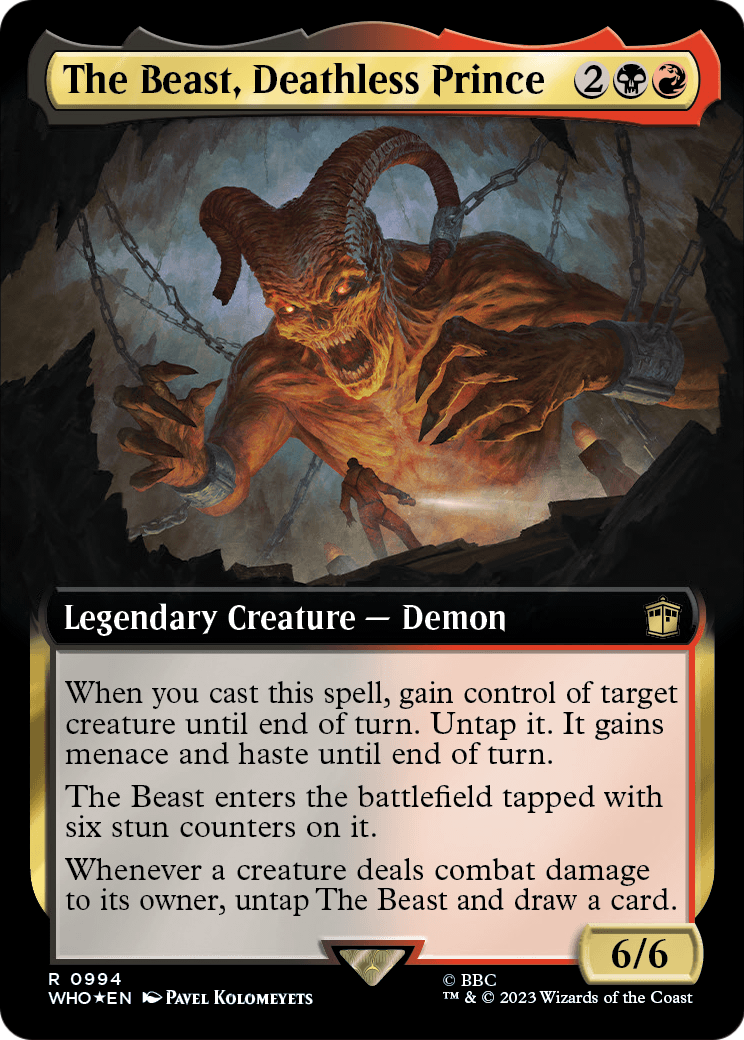 The Beast, Deathless Prince (Extended Art) (Surge Foil) (WHO-994) - Doctor Who: (Extended Art) Foil