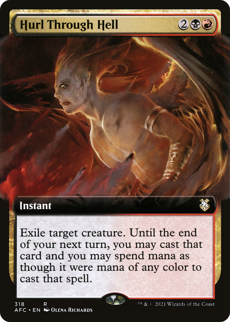 Hurl Through Hell (Extended Art) (AFC-318) - Forgotten Realms Commander: (Extended Art)