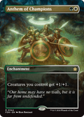 Anthem of Champions (Borderless) (FDN-344) - Foundations: (enchantment) Foil