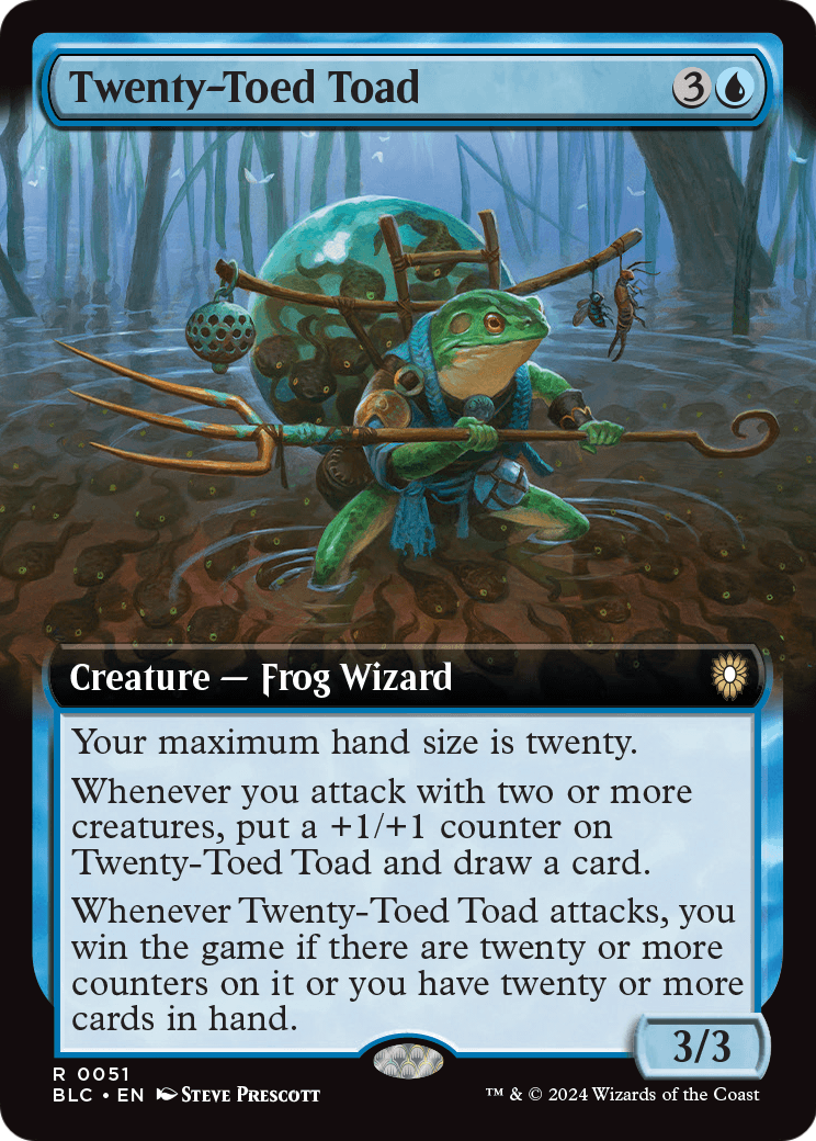 Twenty-Toed Toad (Extended Art) (BLC-051) - Bloomburrow Commander: (Extended Art)