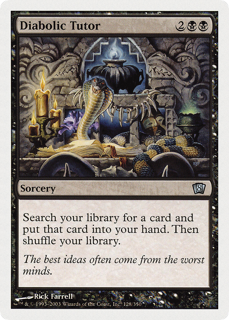Diabolic Tutor (8ED-128) - 8th Edition Foil