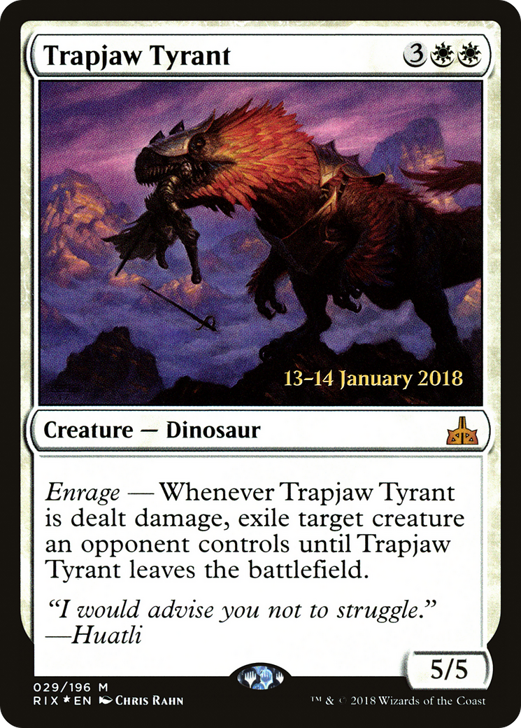 Trapjaw Tyrant (PRE-29S) - Rivals of Ixalan Promos Foil