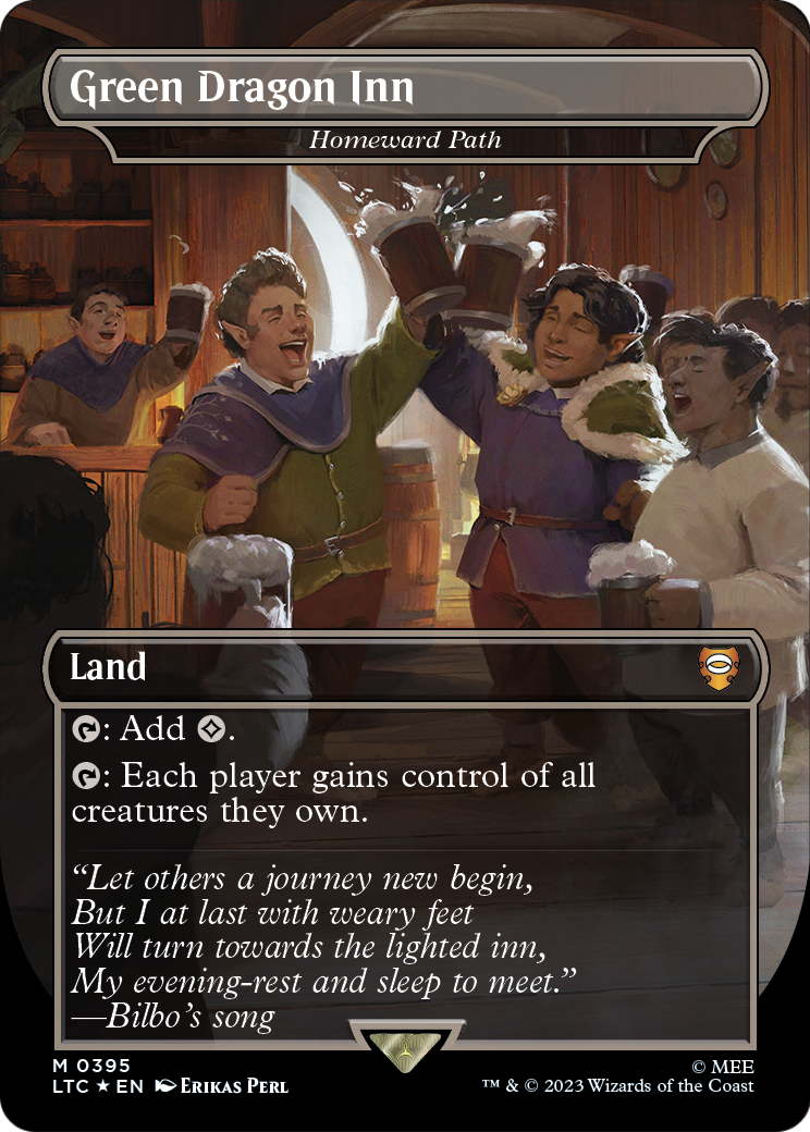 Green Dragon Inn - Homeward Path (Surge Foil) (LTC-395) - Tales of Middle-earth Commander / Green Dragon Inn (Borderless) Foil