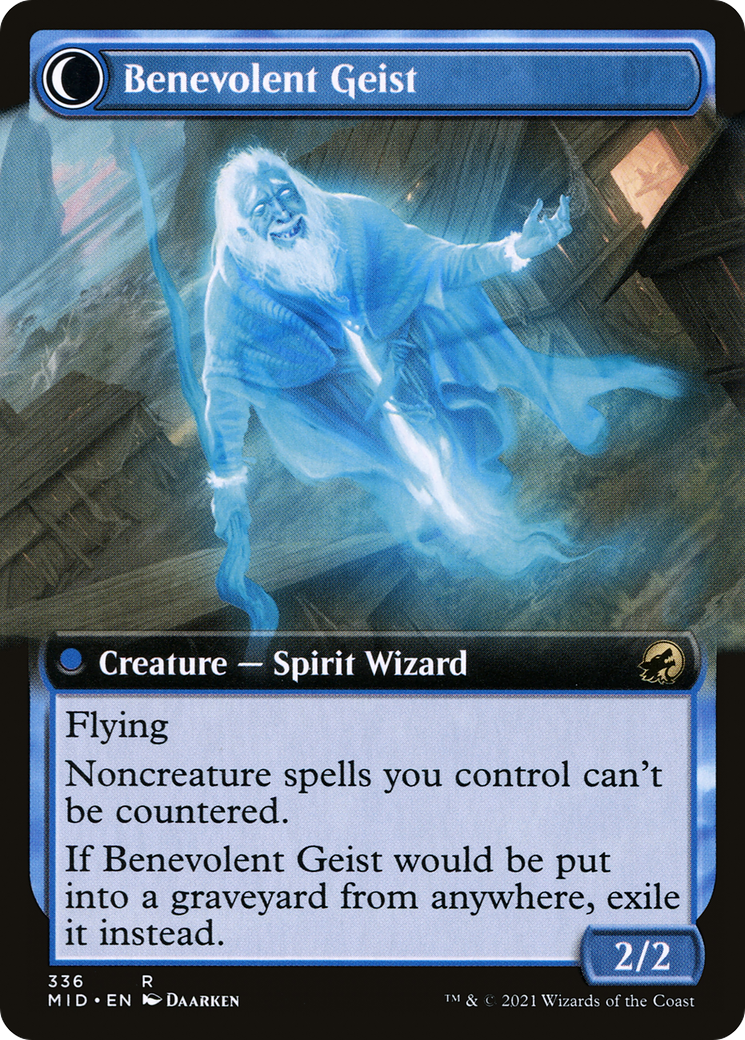 Malevolent Hermit (Extended Art) (MID-336) - Innistrad: Midnight Hunt: (Extended Art, Double Faced Transform) Foil