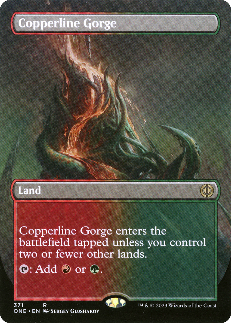 Copperline Gorge (Borderless) (ONE-371) - Phyrexia: All Will Be One Foil