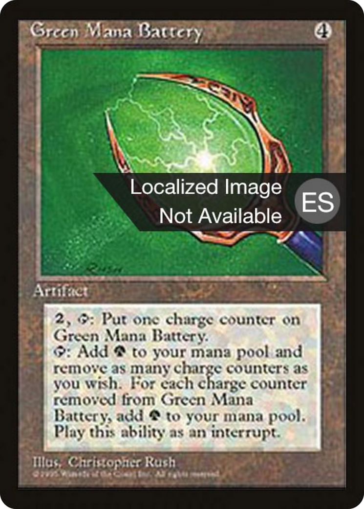 Green Mana Battery (4BB-) - Fourth Edition Foreign Black Border