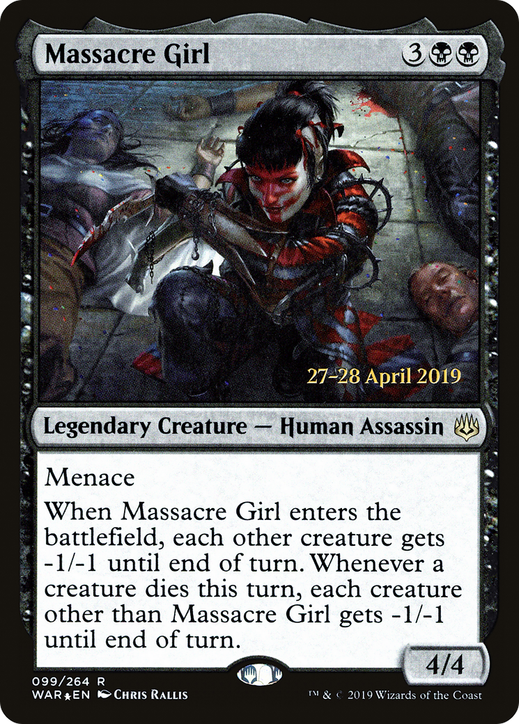 Massacre Girl (PRE-99S) - War of the Spark Promos Foil
