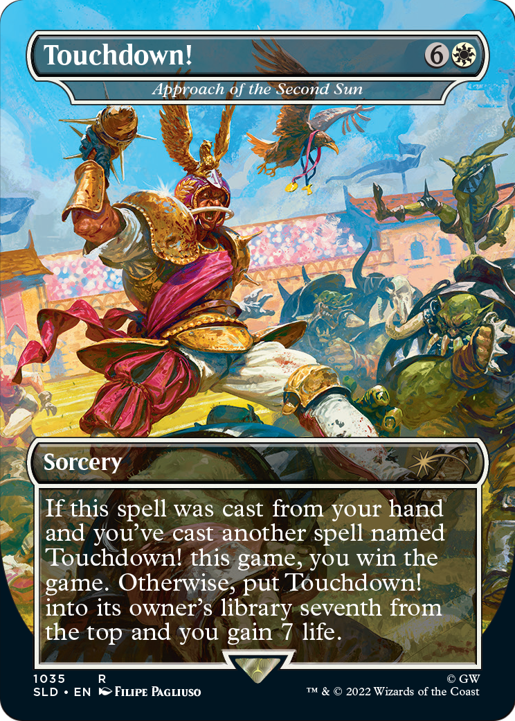 Touchdown! - Approach of the Second Sun (Borderless) (SLD-1035) - Secret Lair Drop / Touchdown!