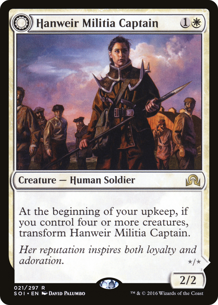 Hanweir Militia Captain (SOI-021) - Shadows over Innistrad: (Double Faced Transform)
