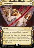 Doom Blade (STA-028) - Strixhaven Mystical Archive: (Showcase) (Borderless) Foil