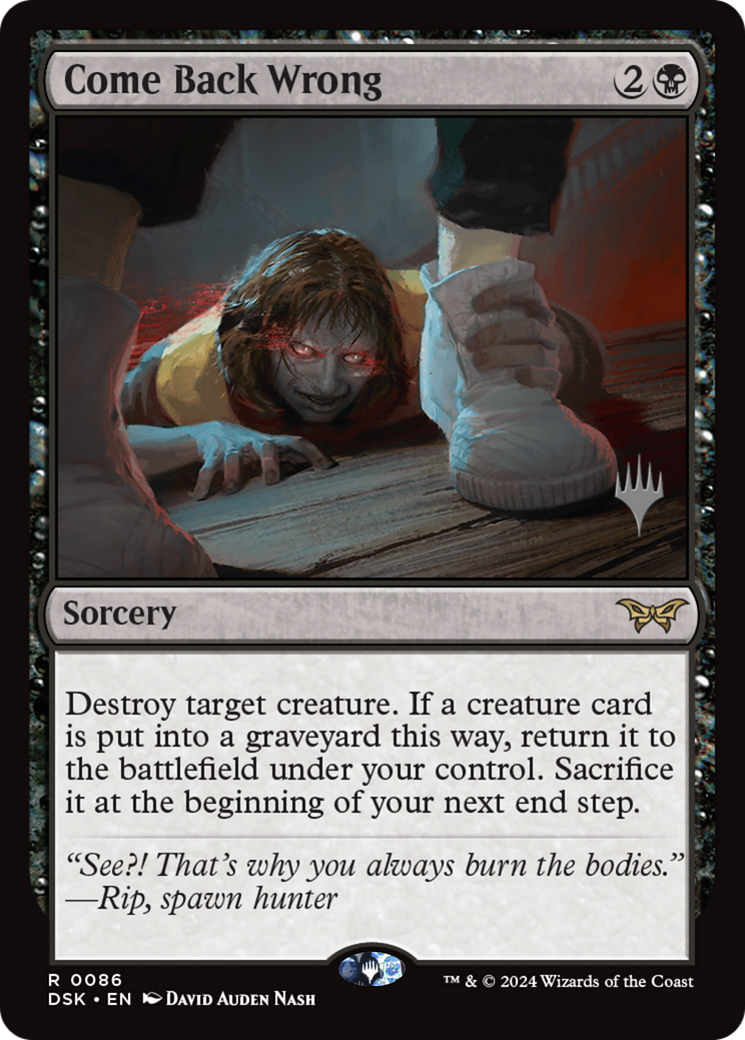 Come Back Wrong (0086) (PPDSK-086) - Duskmourn: House of Horror Promos Foil