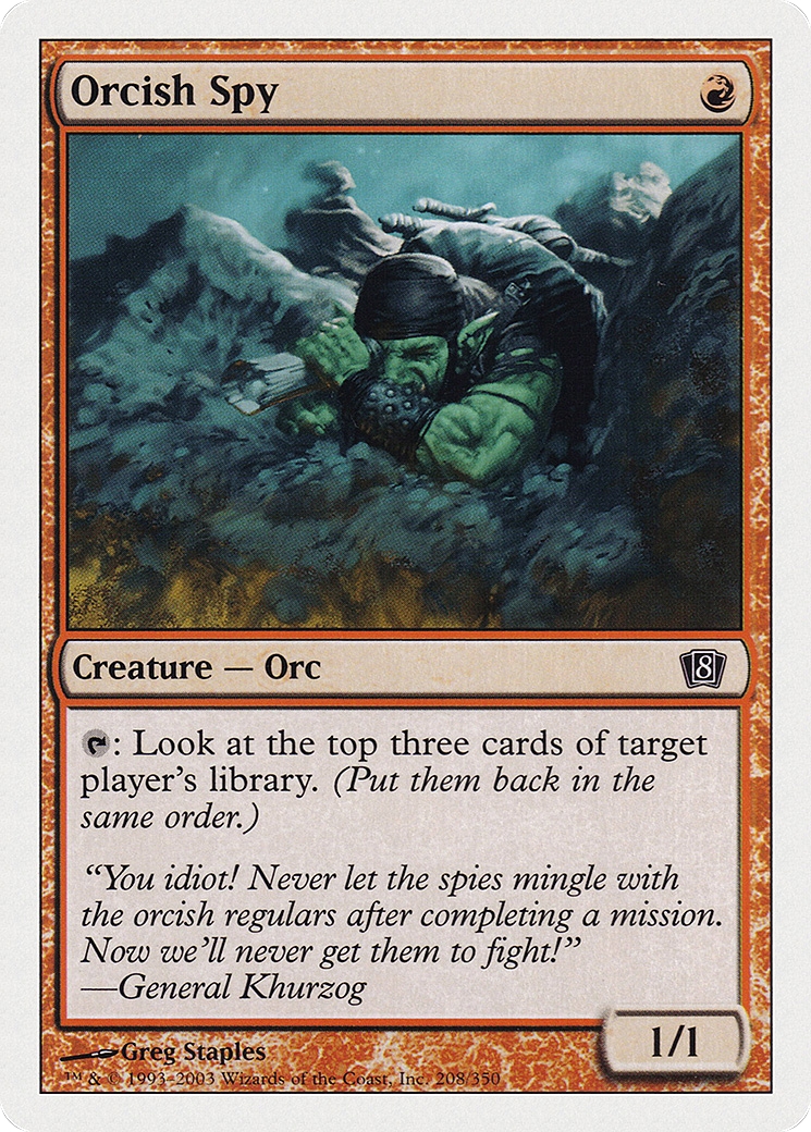 Orcish Spy (8ED-208) - 8th Edition