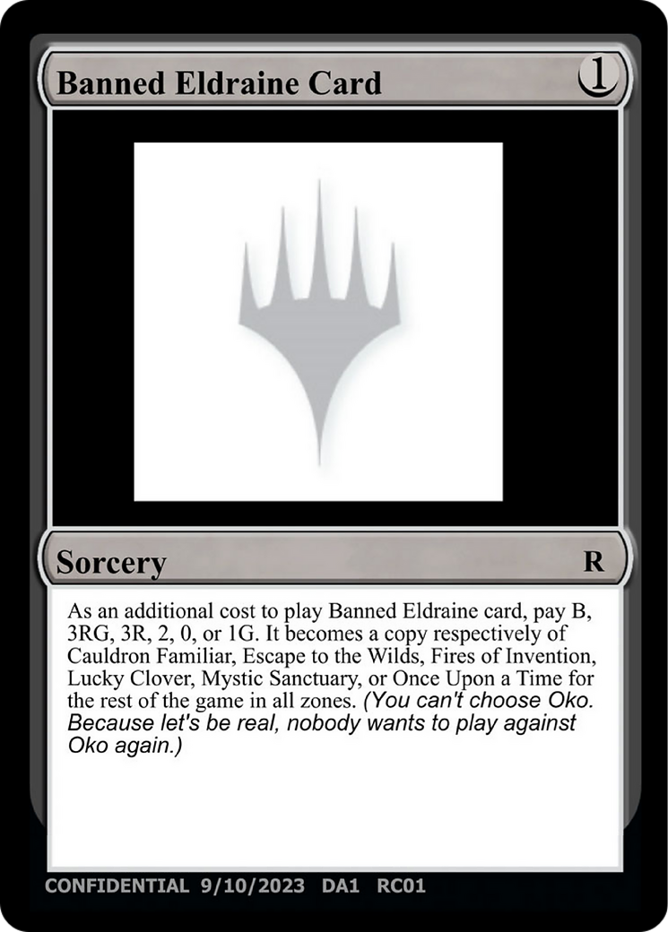 Banned Eldraine Card (UNK-) - Unknown Event