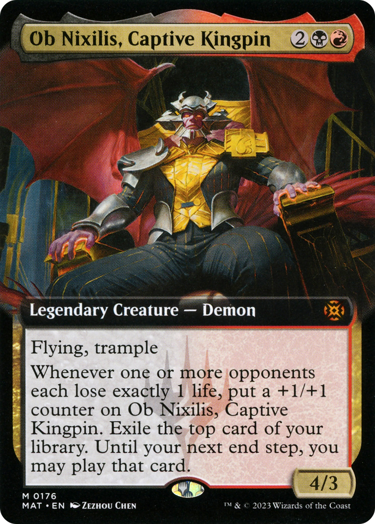 Ob Nixilis, Captive Kingpin (Extended Art) (MAT-176) - March of the Machine: The Aftermath: (Extended Art) Foil