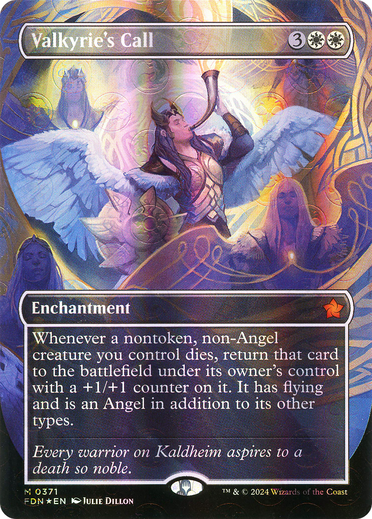 Valkyrie's Call (Borderless) (Mana Foil) (FDN-371) - Foundations: (enchantment) Foil