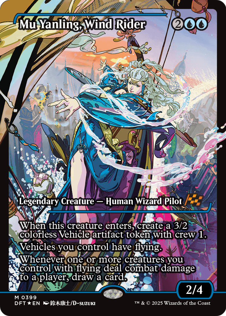 Mu Yanling, Wind Rider (Showcase) (DFT-399) - Aetherdrift: (Showcase) Foil