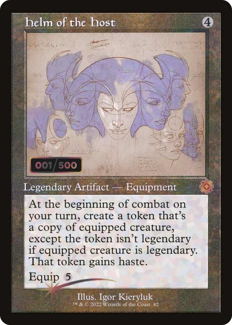 Helm of the Host (Schematic) (Serial Numbered) (BRR-082) - The Brothers' War Retro Artifacts Foil