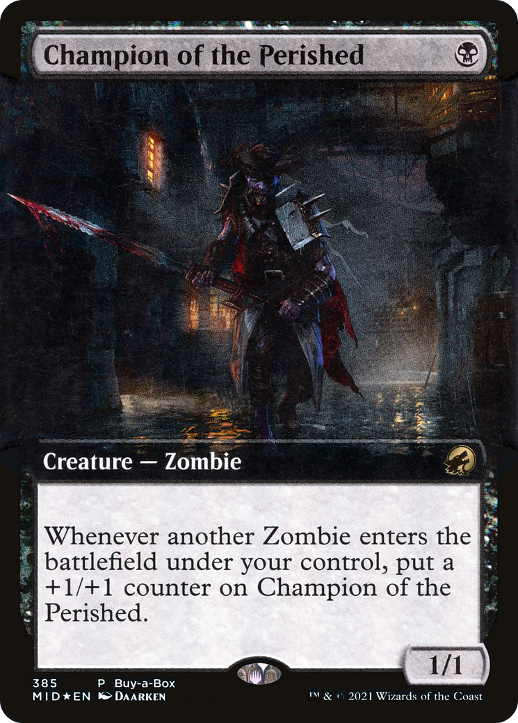 Champion of the Perished (BABP-385) - Innistrad: Midnight Hunt: (Extended Art) Foil