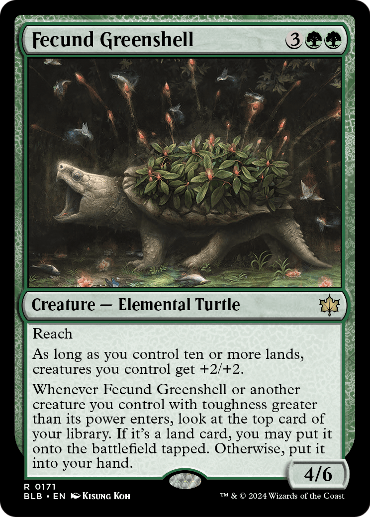 Fecund Greenshell (BLB-171) - Bloomburrow Foil