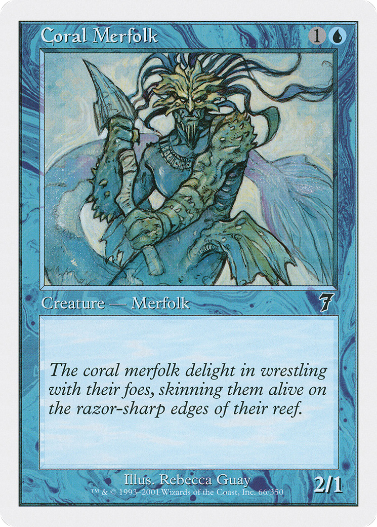 Coral Merfolk (7ED-066) - 7th Edition