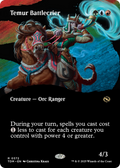 Temur Battlecrier (Borderless) (TDM-372) - Tarkir: Dragonstorm: (Showcase) Foil