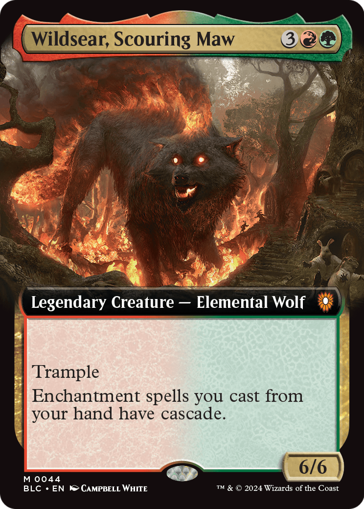 Wildsear, Scouring Maw (Extended Art) (BLC-044) - Bloomburrow Commander: (Extended Art)