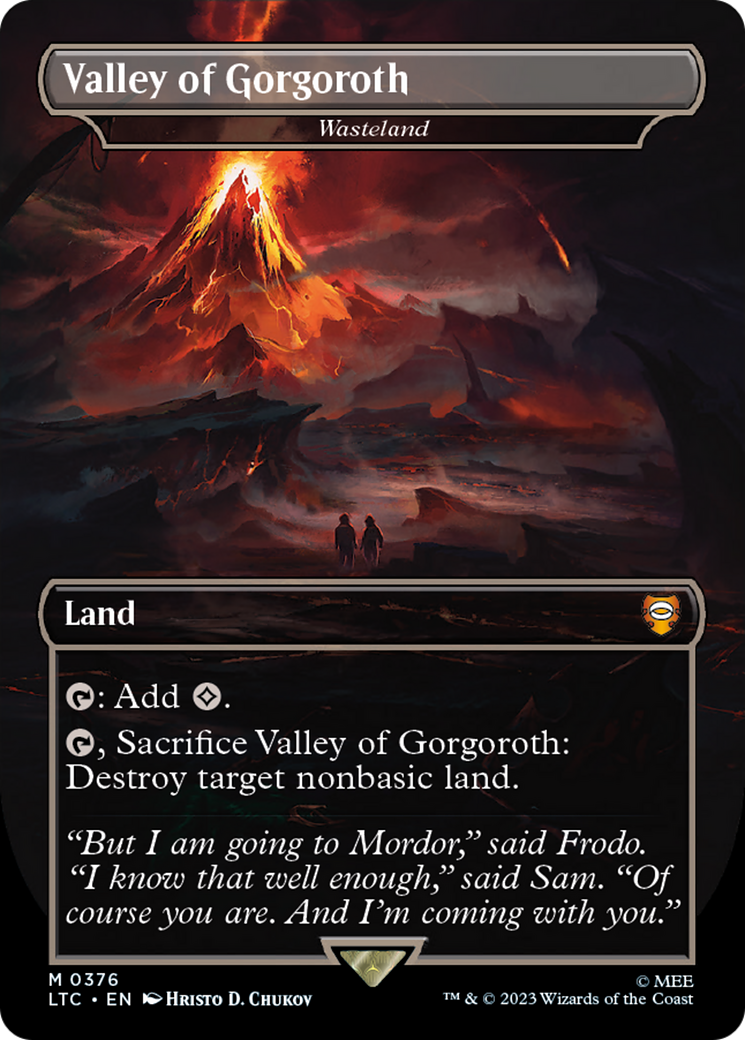 Valley of Gorgoroth - Wasteland (LTC-376) - Tales of Middle-earth Commander / Valley of Gorgoroth (Borderless) Foil