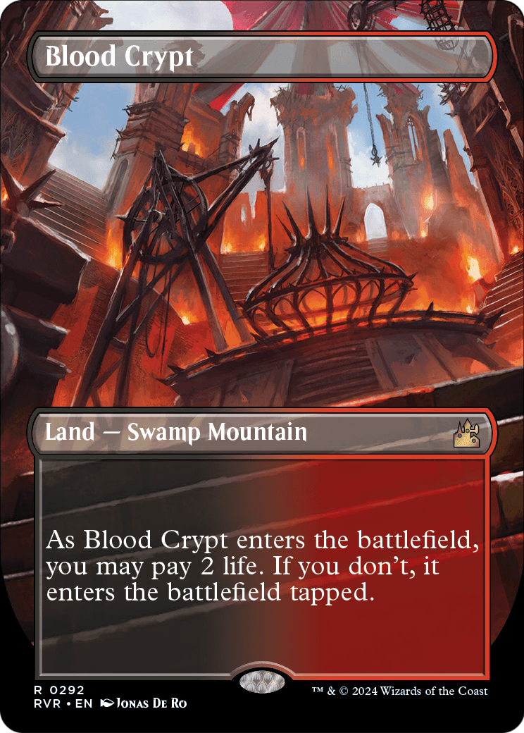 Blood Crypt (Borderless) (RVR-292) - Ravnica Remastered Foil
