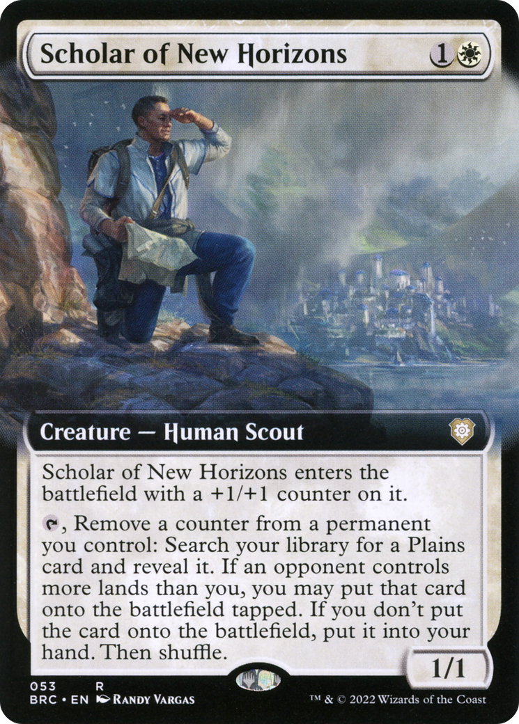 Scholar of New Horizons (Extended Art) (BRC-053) - The Brothers' War Commander: (Extended Art)