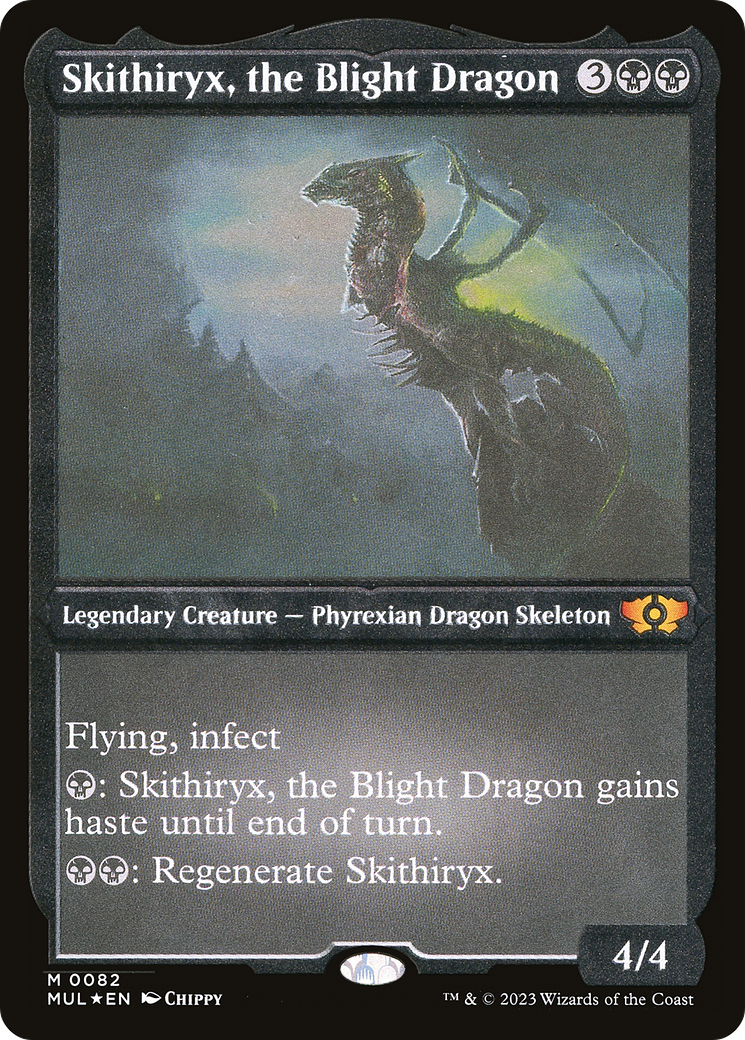 Skithiryx, the Blight Dragon (Foil Etched) (MUL-082) - Multiverse Legends Foil