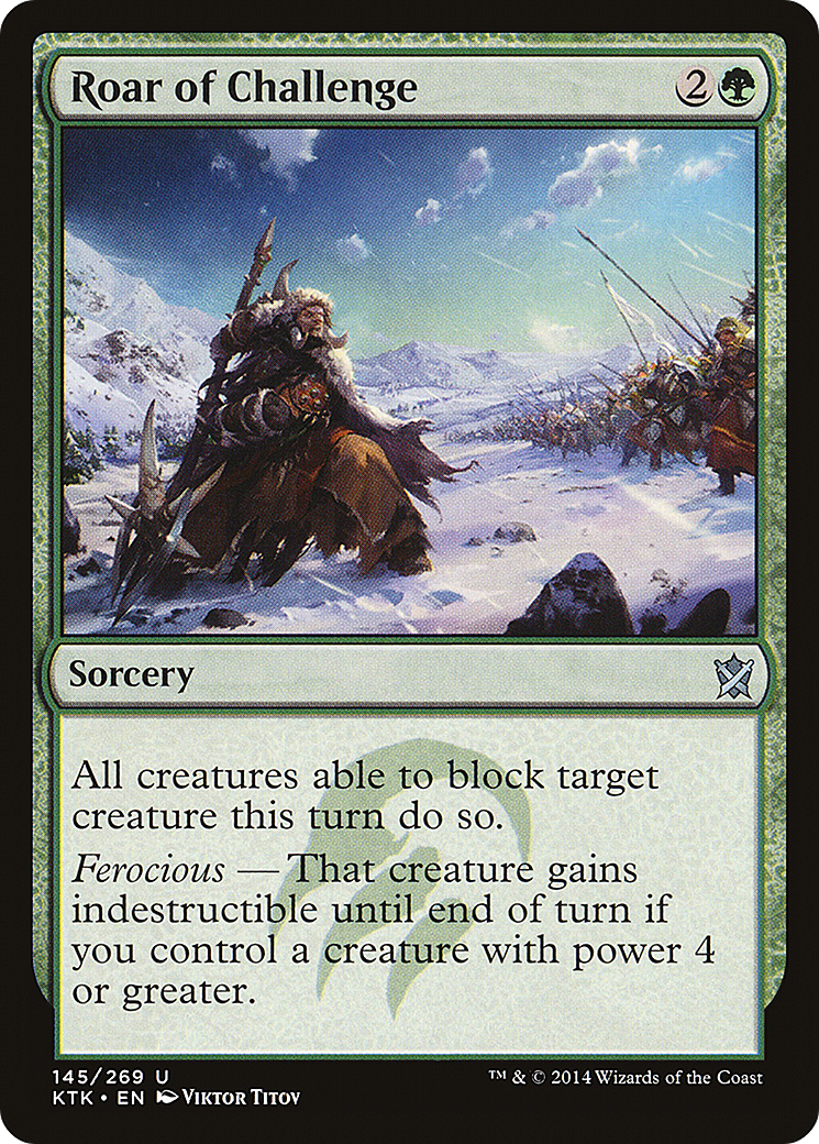 Roar of Challenge (KTK-145) - Khans of Tarkir Foil