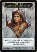Emblem - Elspeth, Knight-Errant // Soldier Double-Sided Token (MD1-4 // 1) - Modern Event Deck 2014 Tokens