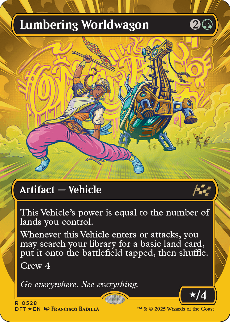 Lumbering Worldwagon (Borderless) (First-Place Foil) (DFT-528) - Aetherdrift Foil