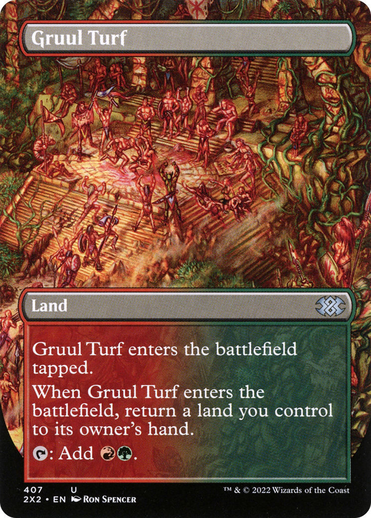 Gruul Turf (Borderless) (2X2-407) - Double Masters 2022 Foil