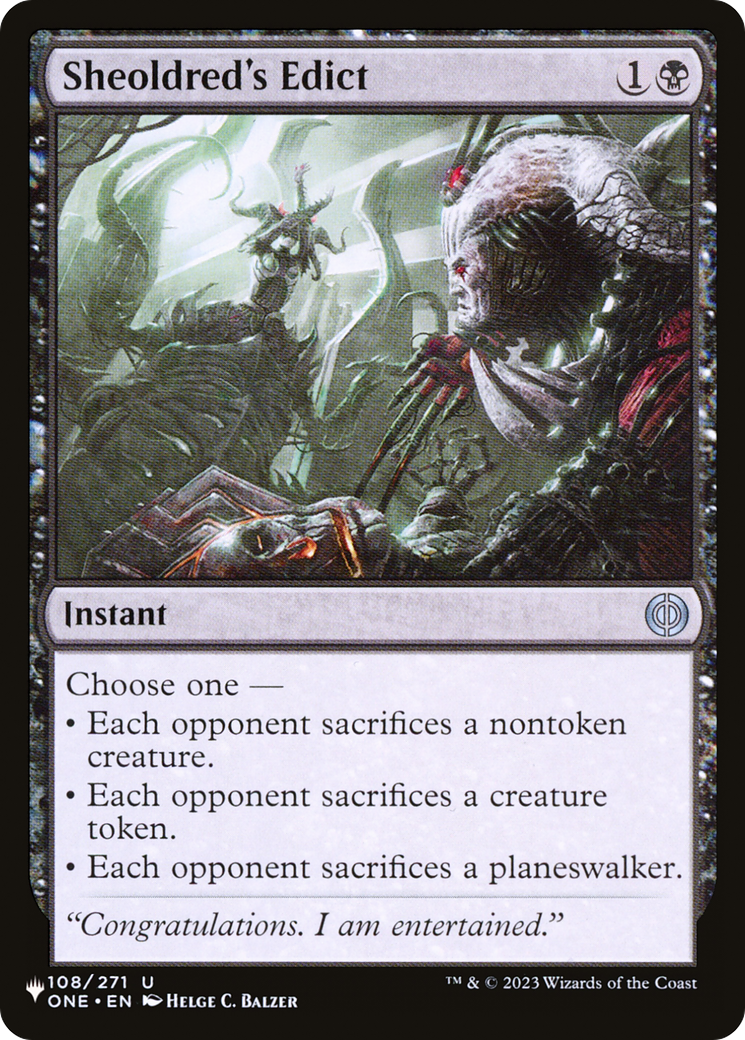 Sheoldred's Edict (LIST-ONE-108) - The List