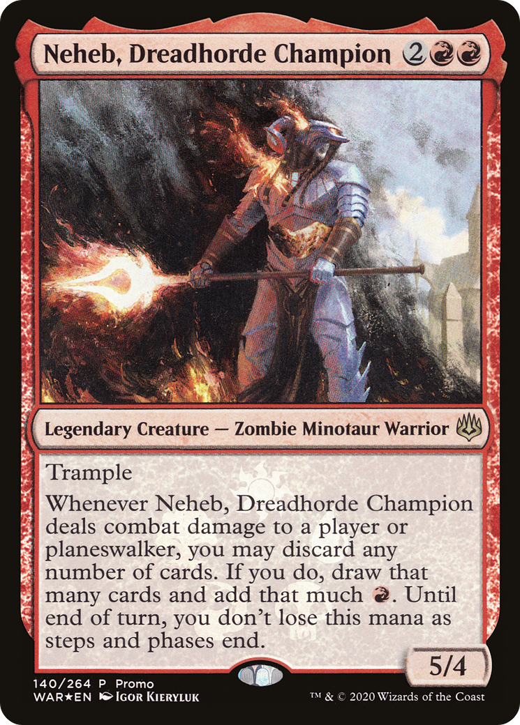 Neheb, Dreadhorde Champion (MEDIA-140) - War of the Spark Promos Foil