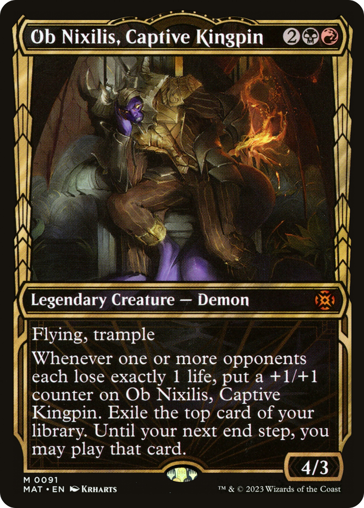 Ob Nixilis, Captive Kingpin (Showcase) (MAT-091) - March of the Machine: The Aftermath: (Showcase) Foil
