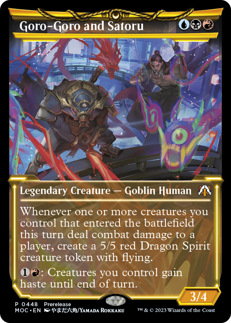 Goro-Goro and Satoru (Showcase) (PRE-448) - March of the Machine Commander: (Showcase) Foil