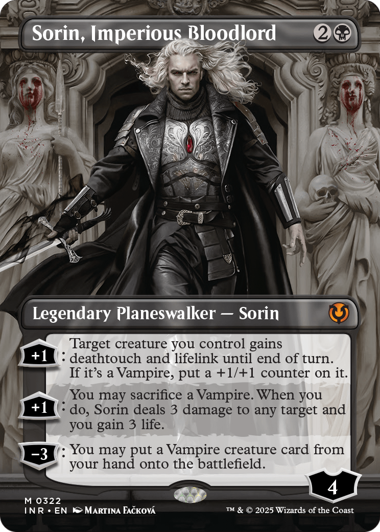 Sorin, Imperious Bloodlord (Borderless) (INR-322) - Innistrad Remastered Foil