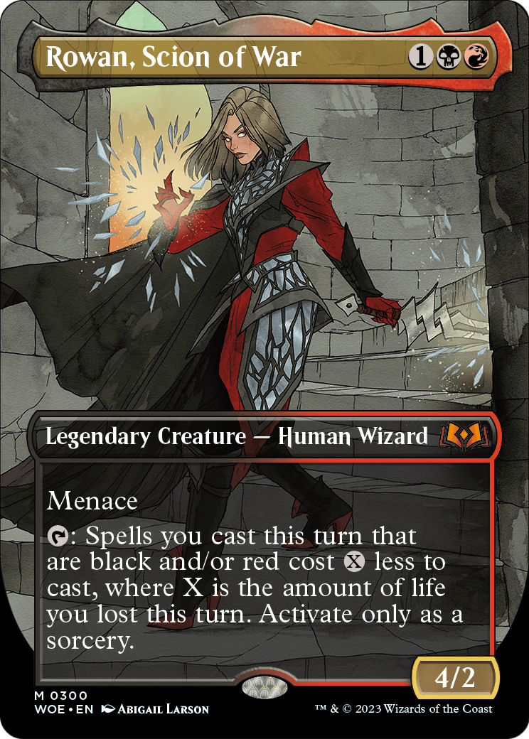 Rowan, Scion of War (Borderless) (WOE-300) - Wilds of Eldraine Foil