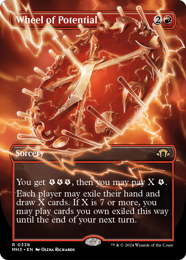 Wheel of Potential (Borderless) (MH3-336) - Modern Horizons 3 Foil