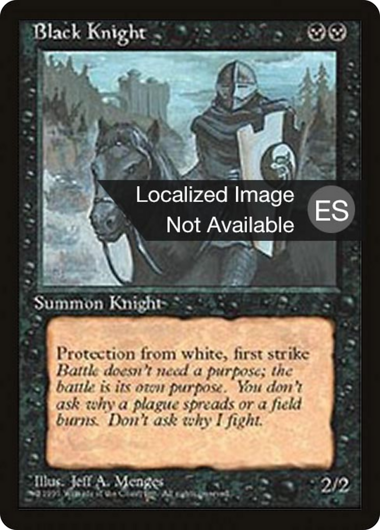 Black Knight (4BB-) - Fourth Edition Foreign Black Border